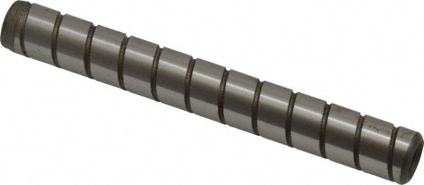 5/16" Pin Diam, 2-1/2" Pin Length, #10-32 Thread, Spiral Groove Dowel Pin