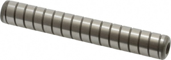 1/2" Pin Diam, 3-1/2" Pin Length, 1/4-20 Thread, Spiral Groove Dowel Pin