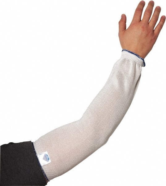 Cut-Resistant Sleeves: Size Universal, Dyneema, White, ANSI Cut A2