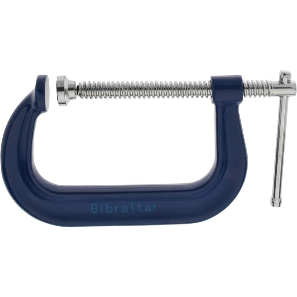 Gibraltar CCM00397-1 C-Clamp: 6" Max Opening, 4-1/8" Throat Depth, Forged Steel 