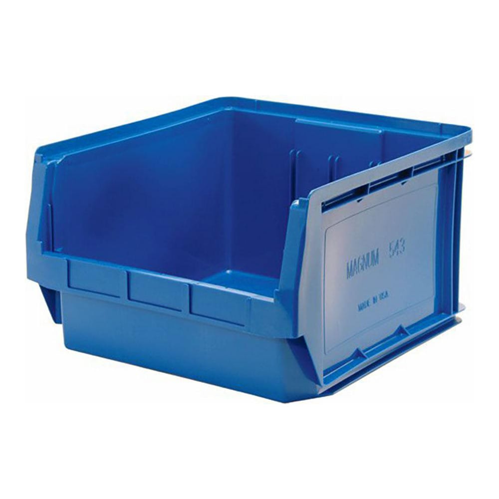 Quantum Storage QMS543BL Plastic Hopper Stacking Bin: Blue 