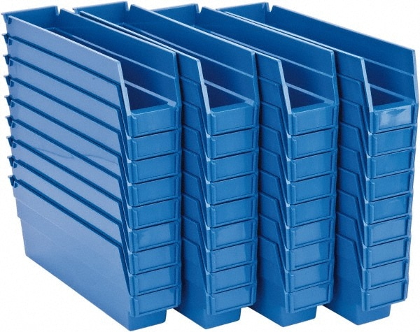 Plastic Hopper Shelf Bin: Blue