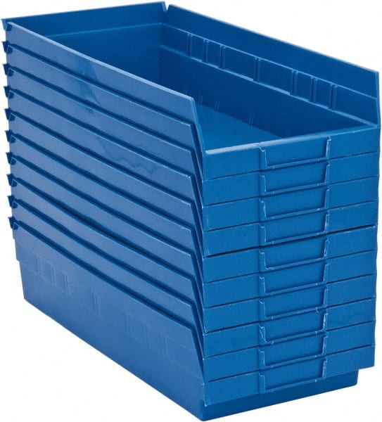 Quantum Storage QSB108BLCS Plastic Hopper Shelf Bin: Blue 