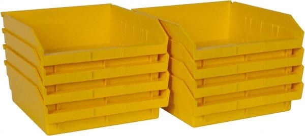 Quantum Storage QSB109YLCS Plastic Hopper Shelf Bin: Yellow 