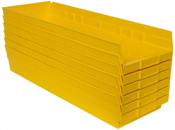 Quantum Storage QSB114YLCS Plastic Hopper Shelf Bin: Yellow 