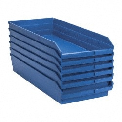 Quantum Storage QSB116BLCS Plastic Hopper Shelf Bin: Blue 