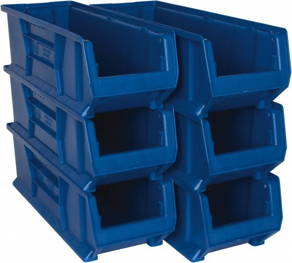 Quantum Storage - Plastic Hopper Stacking Bin: Blue | MSC Industrial ...