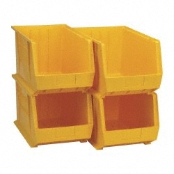 Plastic Hopper Stacking Bin: Yellow