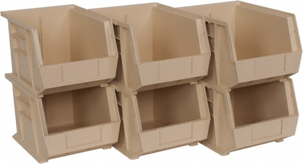 Plastic Hopper Stacking Bin: Ivory