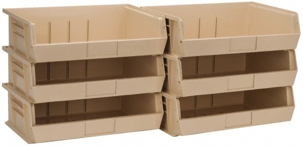 Plastic Hopper Stacking Bin: Ivory