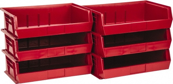 Plastic Hopper Stacking Bin: Red