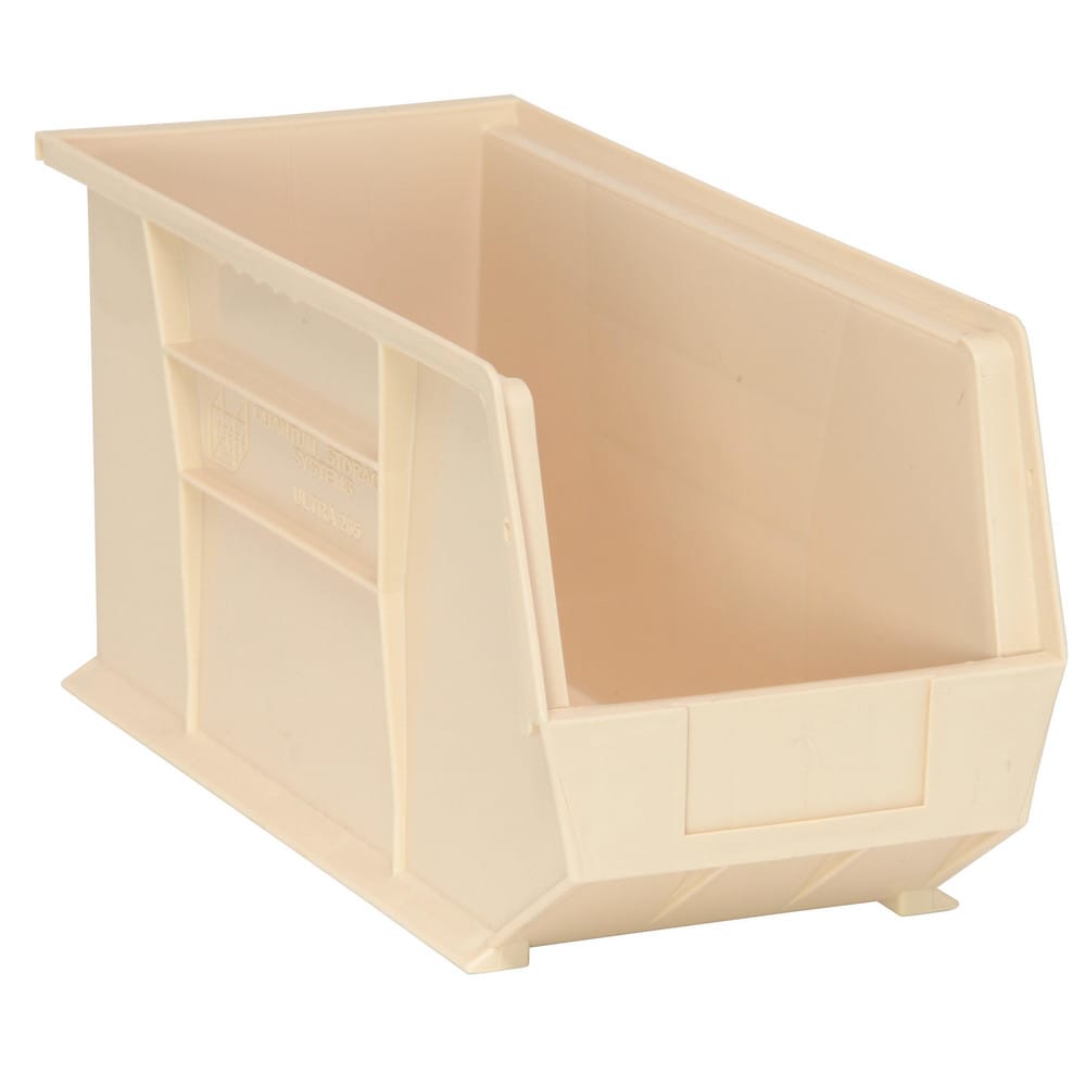Plastic Hopper Stacking Bin: Ivory