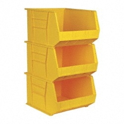 Plastic Hopper Stacking Bin: Yellow