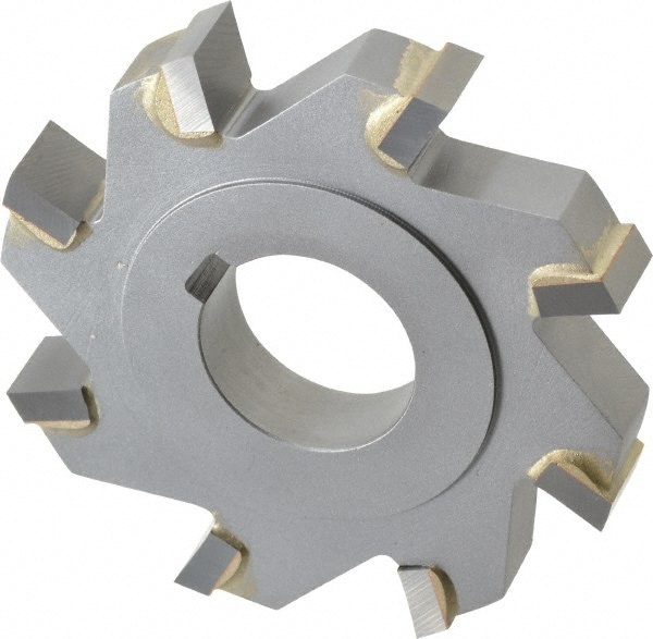 Side Milling Cutter: 3" Cutter Dia, 1/2" Cutting Width, 1" Arbor Hole, 8 Teeth, High Temperature Alloy