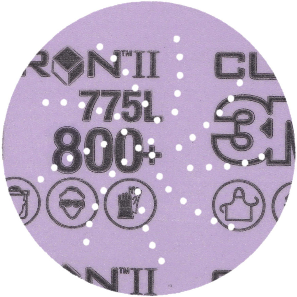 Hook & Loop Disc: 3" Dia, 800 Grit, Coated, Precision Shaped Ceramic - Film Backing, Series 775L