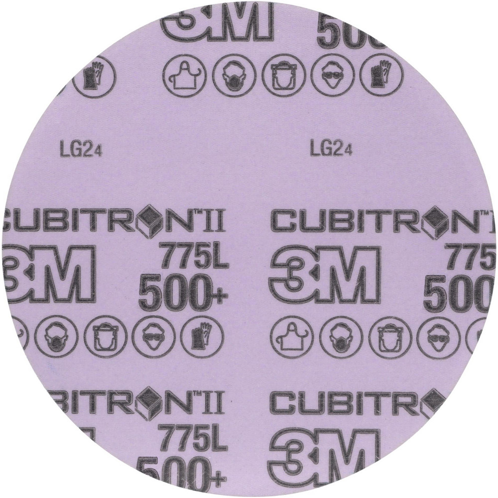 Hook & Loop Disc: 6" Dia, 500 Grit, Coated, Precision Shaped Ceramic - Film Backing, Series 775L