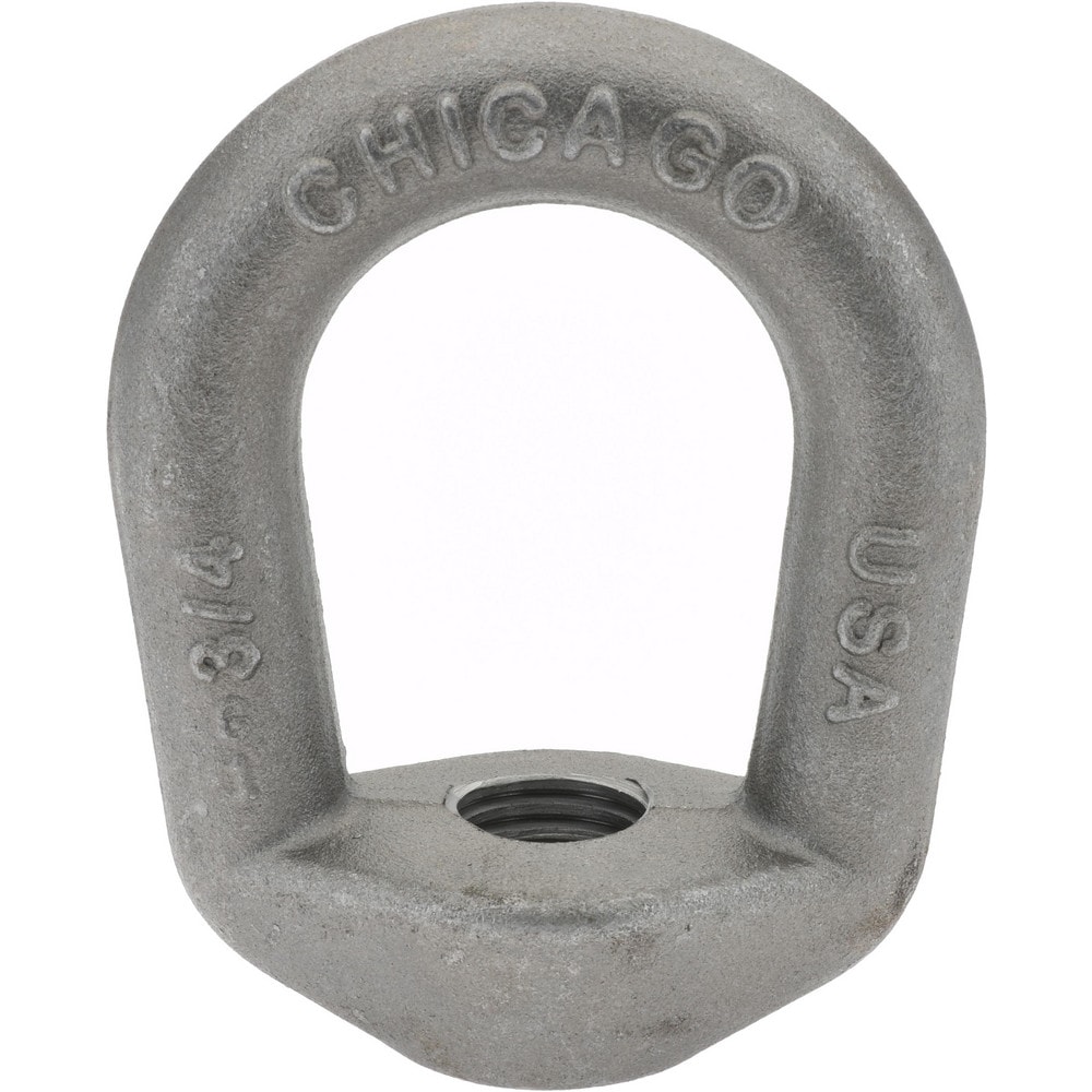 7,200 Lb Capacity, 7/8-9 Thread, Self Colored, Carbon Steel Regular Duty Lifting Eye Nut