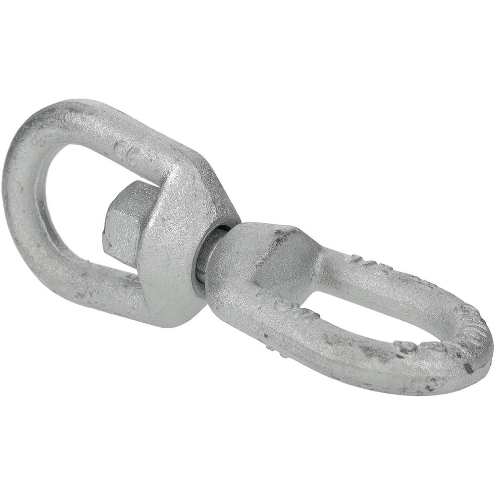 3, 600 Lbs. Load Limit, 6-3/8 Inches Long x 1/2 Inch Diameter Oval Eye Swivel