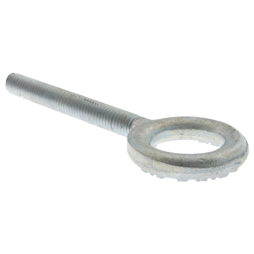 Fixed Lifting Eye Bolt: Without Shoulder, 1,400 lb Capacity, 3/8-16 Thread, Grade C-1035 Steel