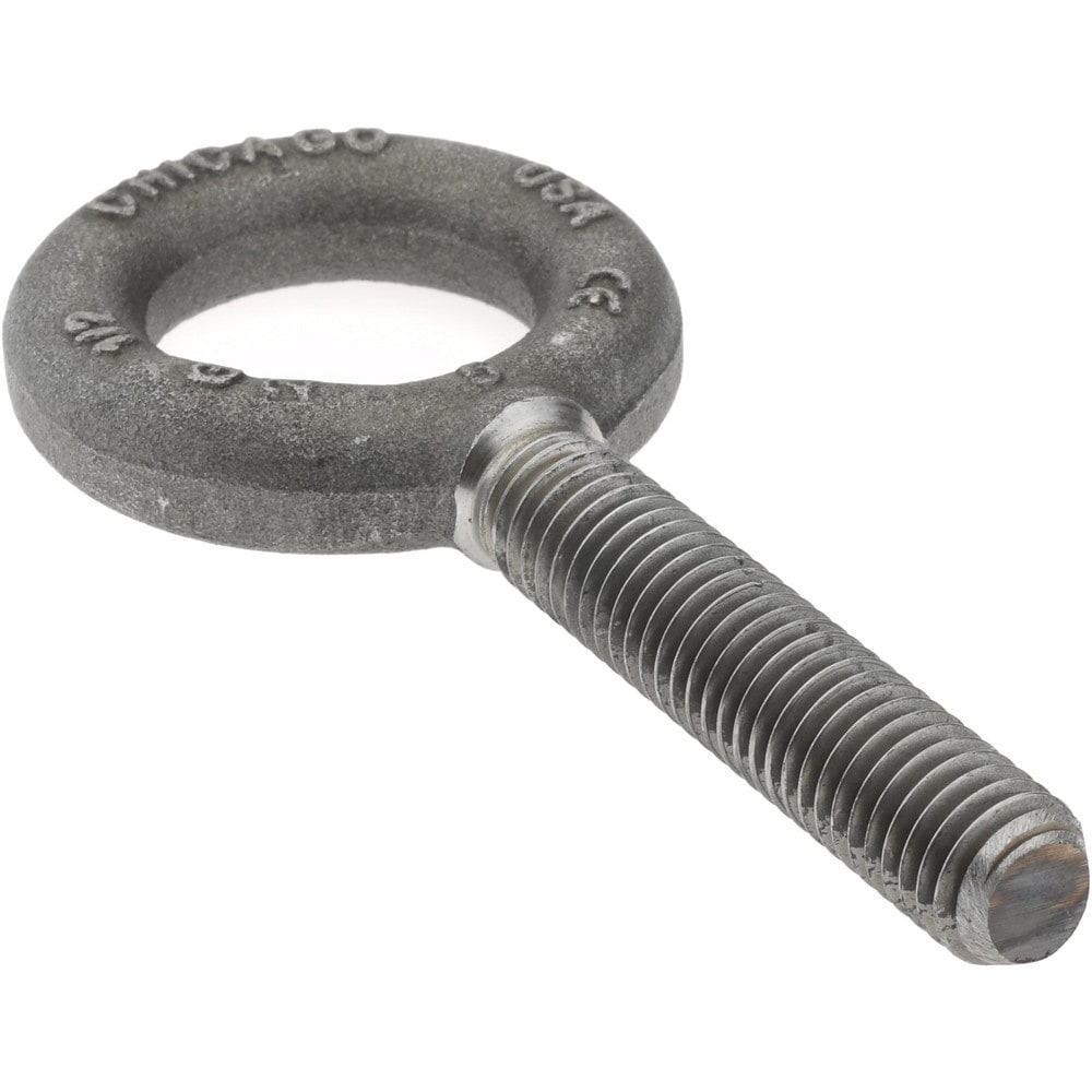 Gibraltar SP12097 Lifting Eye Bolt: Without Shoulder, 2,600 lb Capacity, 1/2-13 Thread, Grade C-1030 Steel Image