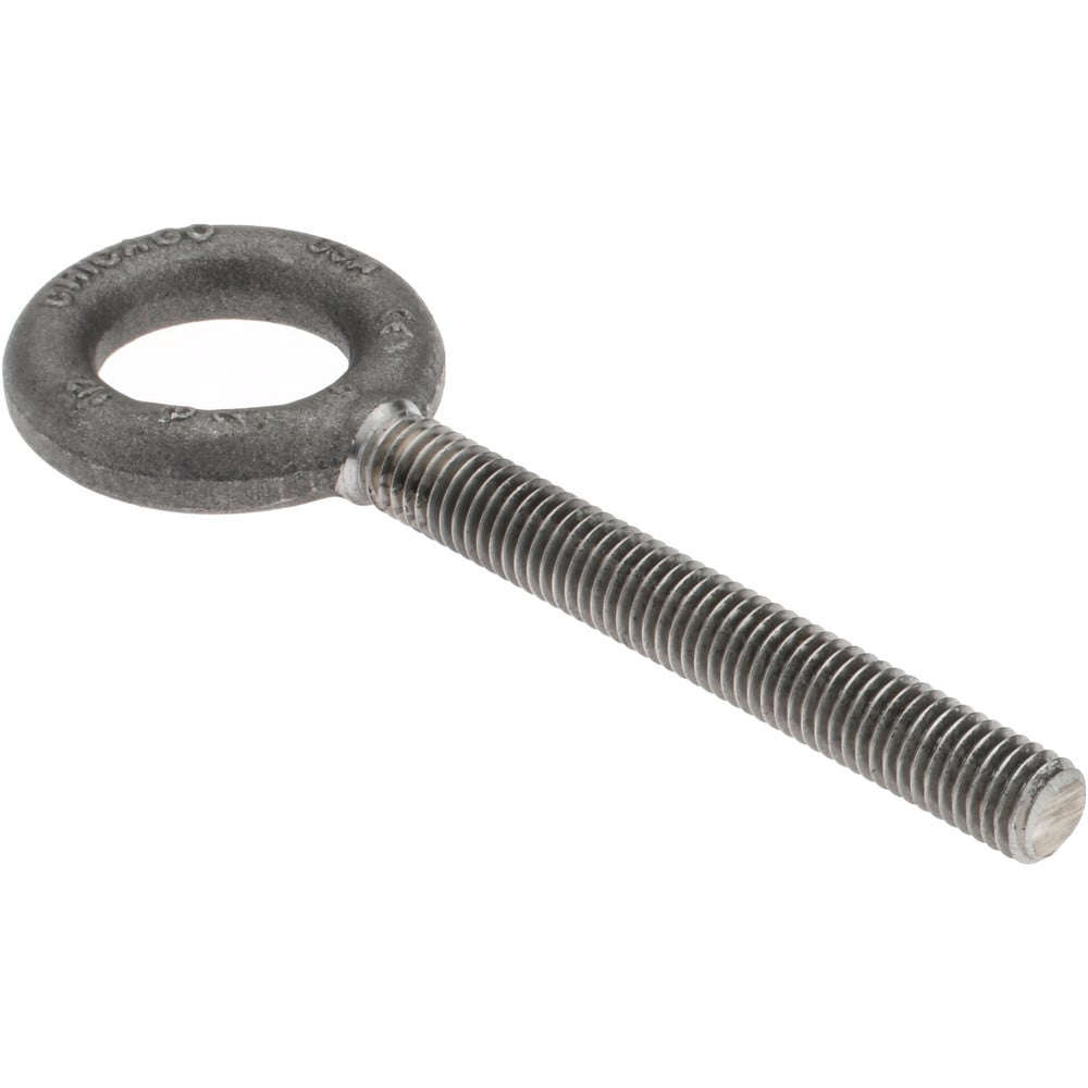 Gibraltar 11694 7 Fixed Lifting Eye Bolt: Without Shoulder, 2,600 lb Capacity, 1/2-13 Thread, Grade C-1035 Forged Steel Image