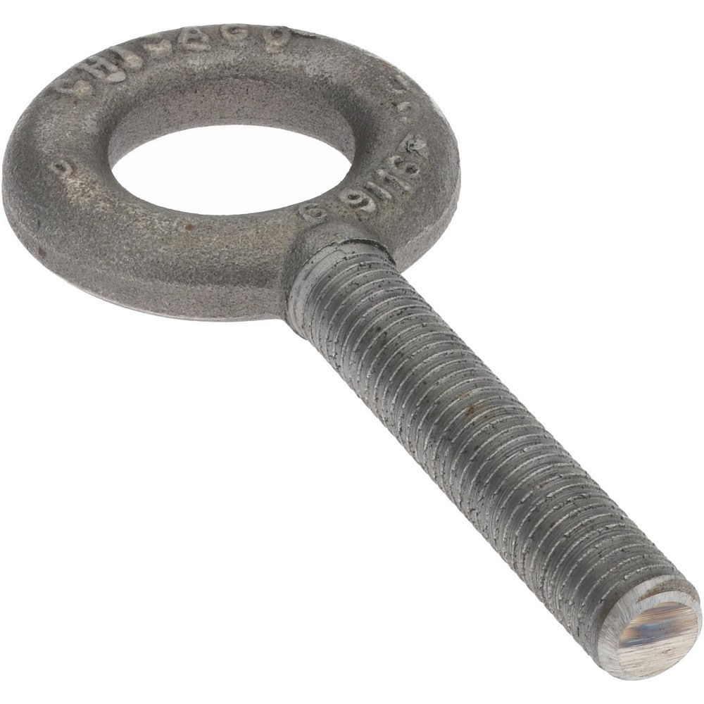 Gibraltar 11711 1 Fixed Lifting Eye Bolt: Without Shoulder, 3,200 lb Capacity, 9/16-12 Thread, Grade C-1035 Forged Steel Image