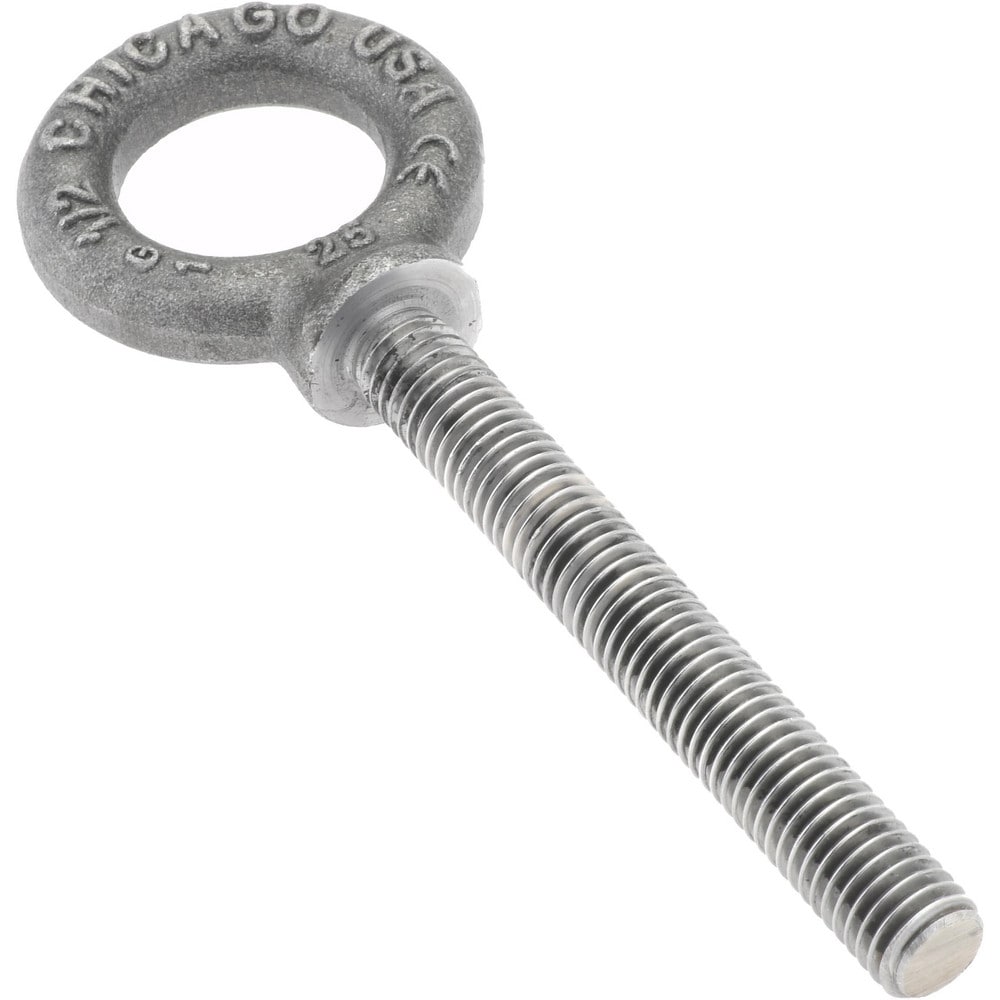 Gibraltar 12894 0 Fixed Lifting Eye Bolt: With Shoulder, 2,600 lb Capacity, 1/2-13 Thread, Grade C-1035 Forged Steel Image