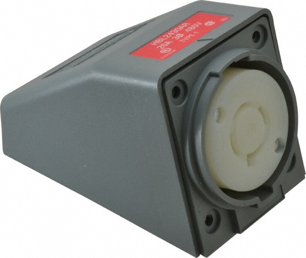 Hubbell Wiring Device-Kellems HBL2430AR 480 VAC, 20 Amp, L16-20R NEMA, Self Grounding Receptacle Image