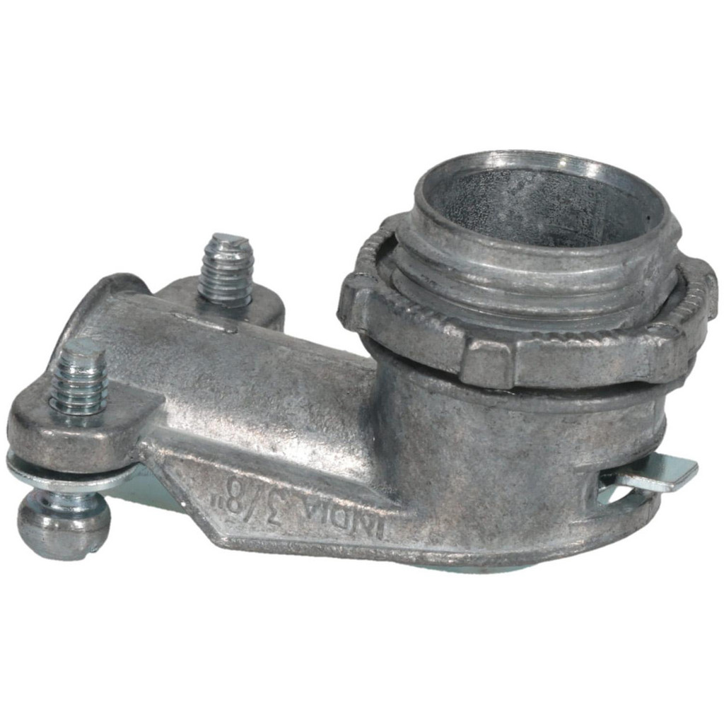 Photos - Floodlight / Street Light Thomas & Betts Conduit Connector: For FMC, Die Cast Zinc, 3/8" Trade Size - Non-Insulated, Angle Connector, Squeeze Clamp Co