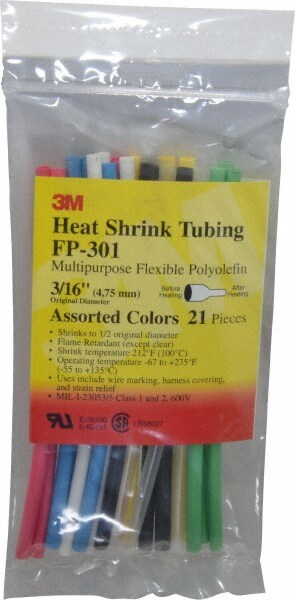 1ea 3//16/" inch ID Heat Shrink Tubing 2:1 Ratio Polyolefin COLORS 4/' ft Long 48/"