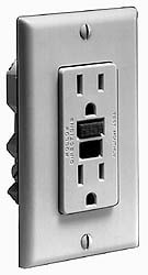 GFCI Receptacles; Grade: Commercial ; NEMA Configuration: 5-15R ; Amperage: 15 ; Wiring Method: Back; Side ; Number of Phases: 1 ; Number of Wires: 3