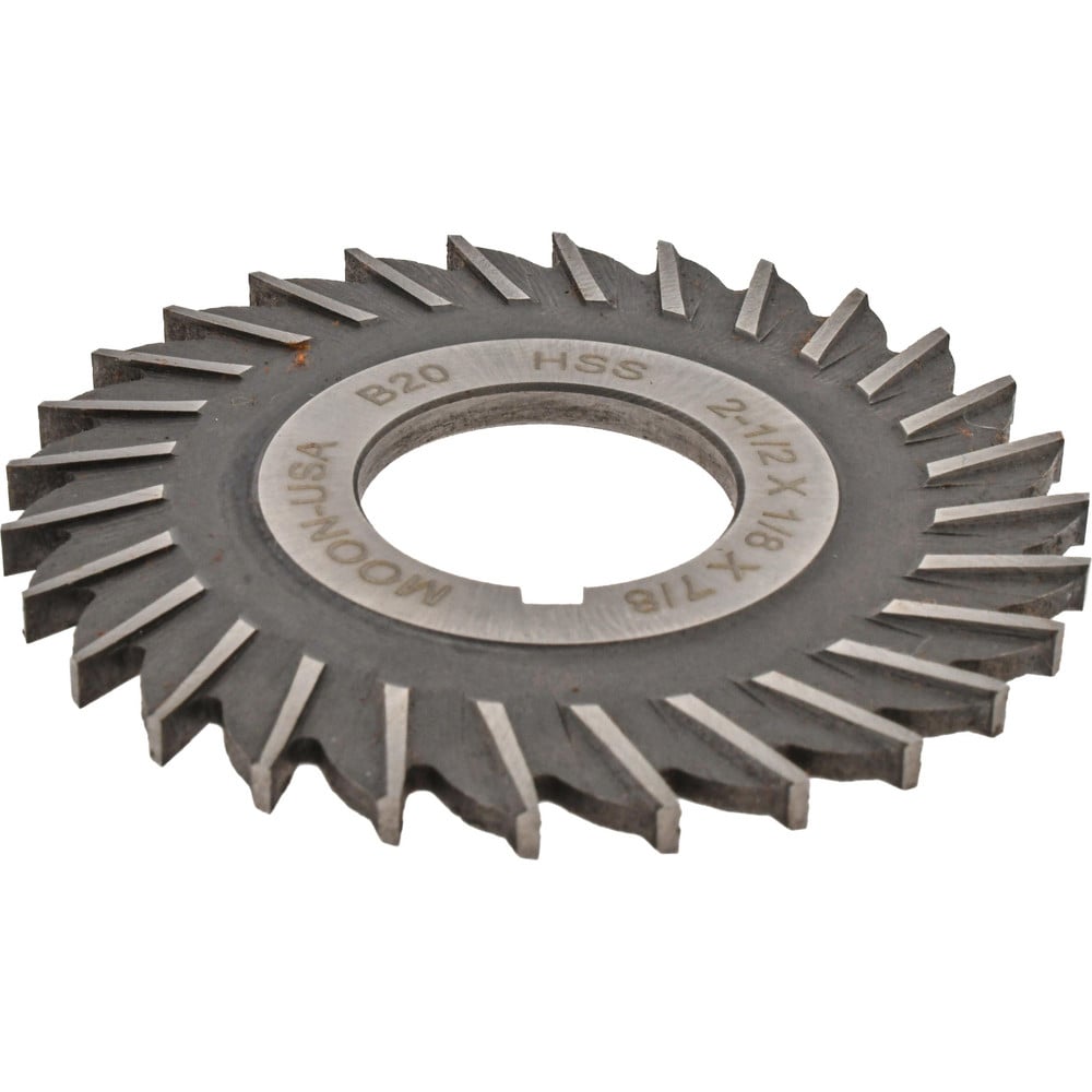 Side Chip Saw: 2-1/2" Blade Dia, 1/8" Blade Thickness, 7/8" Arbor Hole Dia, 28 Teeth, High Speed Steel