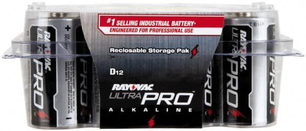 Rayovac ALD-12PP 12 Qty 1 Pack Size D, Alkaline, 12 Pack, Standard Battery 