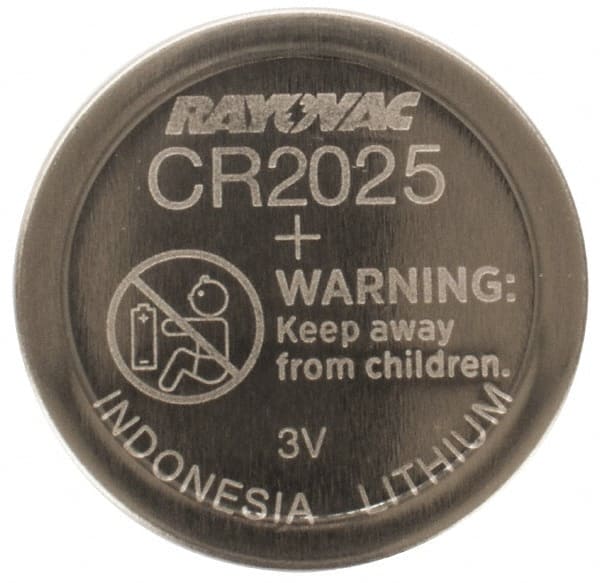 Standard Battery: Size CR2025, Lithium-ion
