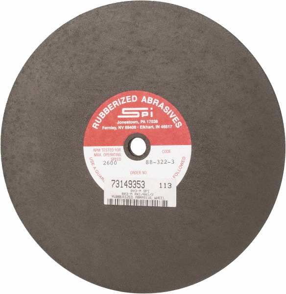 Made in USA 8" Diam x 1/2" Hole x 1/4" Thick, 80 Grit Surface