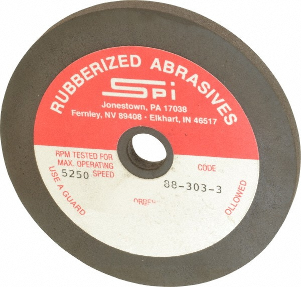 Made in USA 4" Diam x 1/2" Hole x 1/4" Thick, 80 Grit Surface