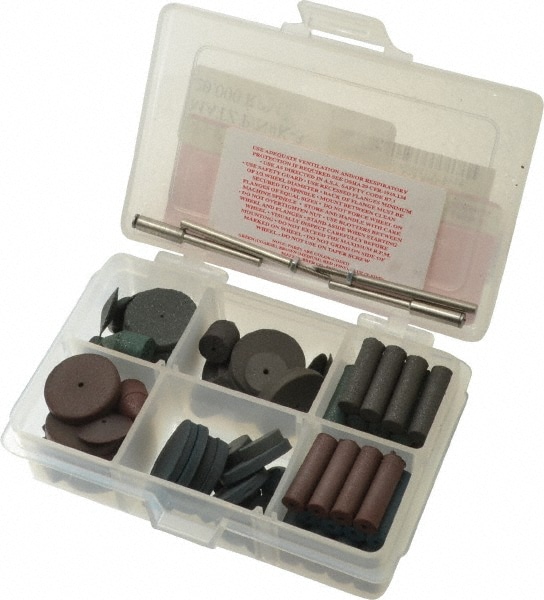 64 Piece Rubberized Abrasive Point and Wheel Set