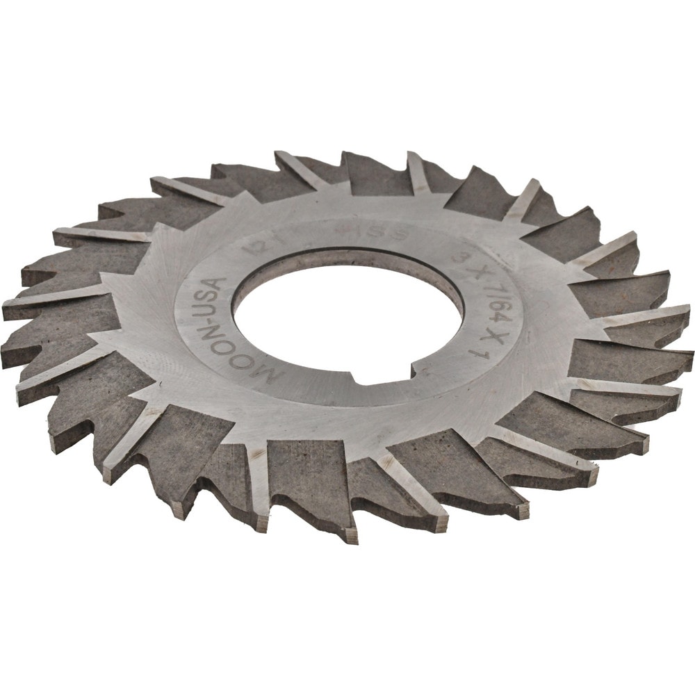 Side Chip Saw: 3" Blade Dia, 7/64" Blade Thickness, 1" Arbor Hole Dia, 28 Teeth, High Speed Steel