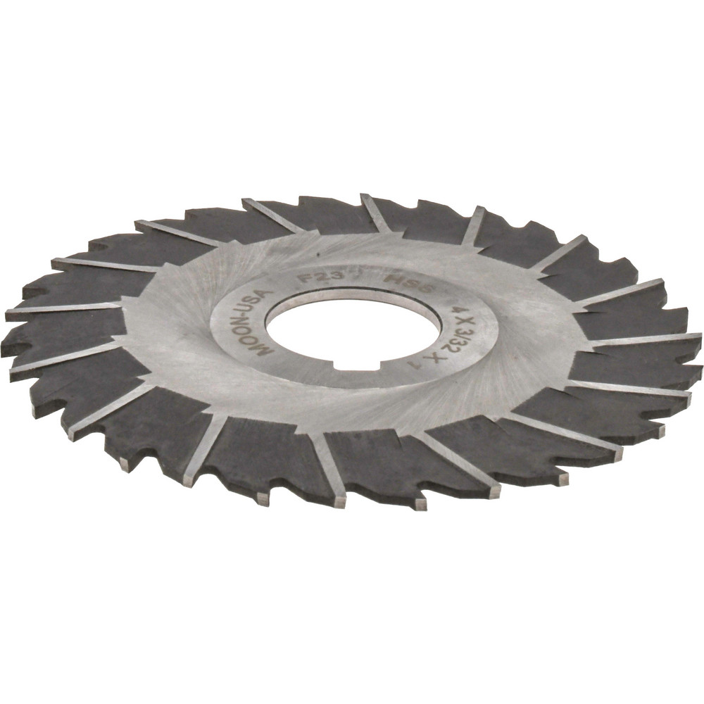 Side Chip Saw: 4" Blade Dia, 3/32" Blade Thickness, 1" Arbor Hole Dia, 32 Teeth, High Speed Steel