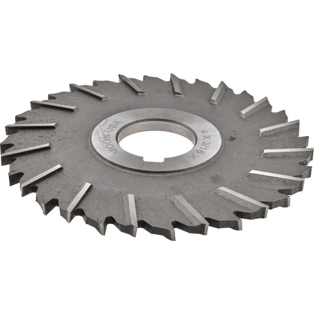 Side Chip Saw: 4" Blade Dia, 3/16" Blade Thickness, 1" Arbor Hole Dia, 32 Teeth, High Speed Steel