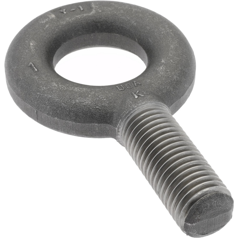 Gibraltar P13702GB Fixed Lifting Eye Bolt: Without Shoulder, 9,000 lb Capacity, 1-8 Thread, Grade 1030 Steel Image