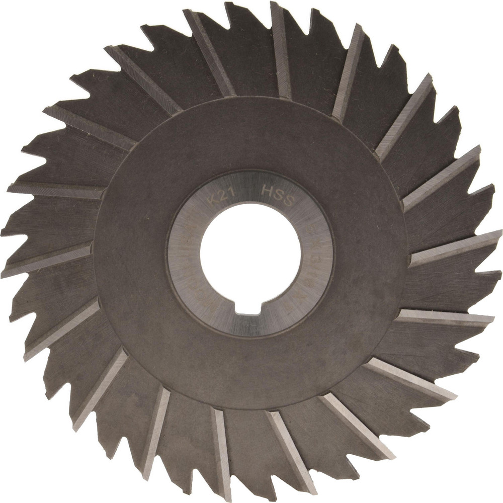 Side Chip Saw: 5" Blade Dia, 3/16" Blade Thickness, 1" Arbor Hole Dia, 36 Teeth, High Speed Steel