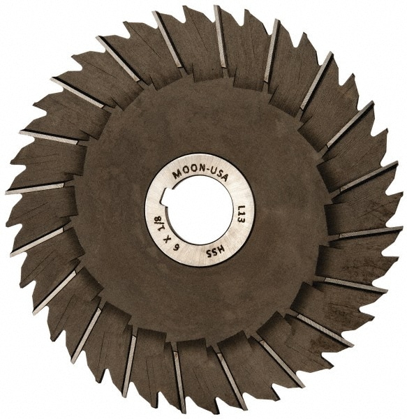 Made in USA STS6125 Side Chip Saw: 6" Blade Dia, 1/8" Blade Thickness, 1" Arbor Hole Dia, 40 Teeth, High Speed Steel Image