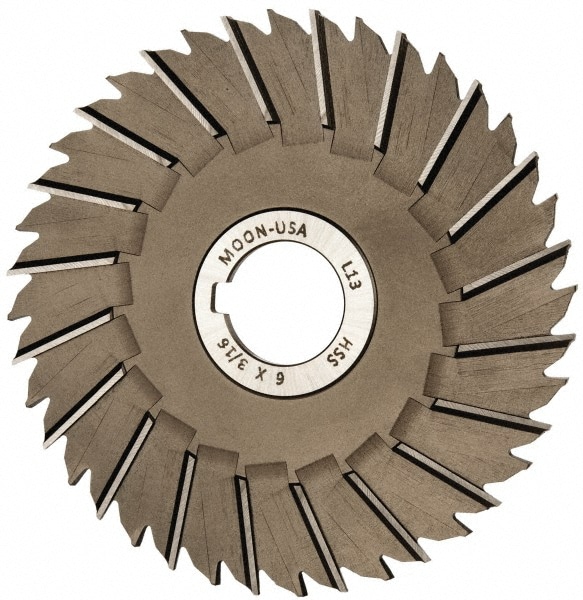 Made in USA STS6187-1 Side Chip Saw: 6" Blade Dia, 3/16" Blade Thickness, 1-1/4" Arbor Hole Dia, 40 Teeth, High Speed Steel Image