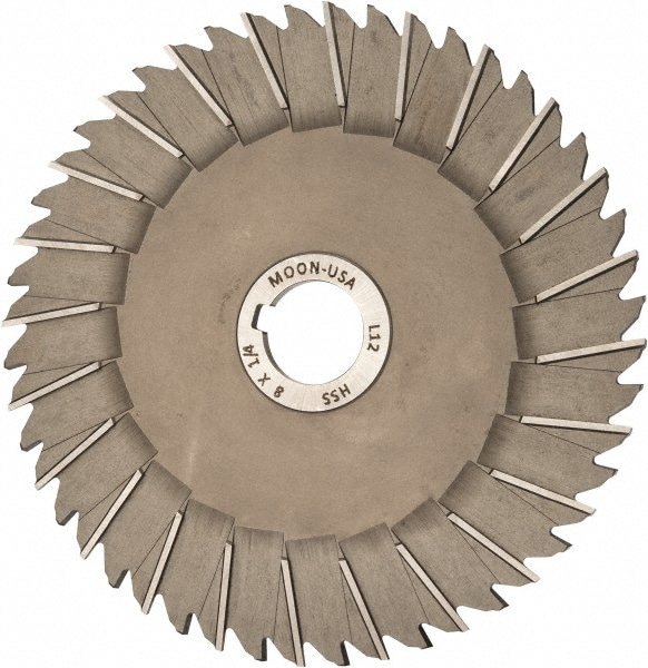 Made in USA STS8250-1 Side Chip Saw: 8" Blade Dia, 1/4" Blade Thickness, 1-1/4" Arbor Hole Dia, 48 Teeth, High Speed Steel Image