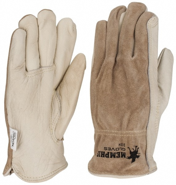 MCR SAFETY 3204XL Gloves: Size XL, Kevlar-Lined, Cowhide Image