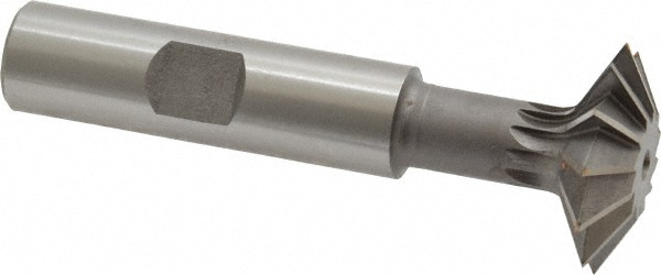 Made in USA SDA100-60 Double Angle Milling Cutter: 60 °, 1" Cut Dia, 5/16" Cut Width, 1/2" Shank Dia, High Speed Steel Image