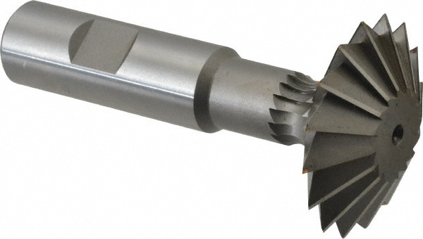 Made in USA SDA1875-60 Double Angle Milling Cutter: 60 °, 1-7/8" Cut Dia, 5/8" Cut Width, 3/4" Shank Dia, High Speed Steel Image