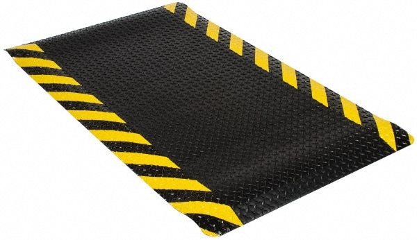 Wearwell 415.916X3X5CHV Anti-Fatigue Mat: 60" Length, 36" Wide, 9/16" Thick, Vinyl, Beveled Edge, Heavy-Duty 