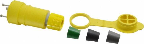 Locking Inlet: Connector, Industrial, 5-15, 125V, Yellow